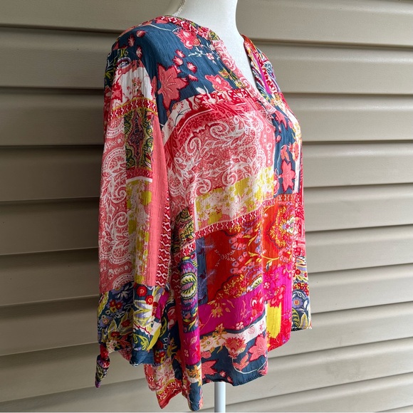 •Jones New York• Lightweight Boho Peasant Blouse - Size 1X - Picture 4 of 8